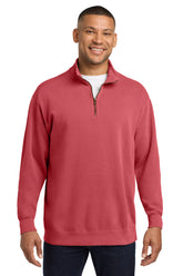 Comfort Colors® Ring Spun 1/4-Zip Sweatshirt - Crimson - S